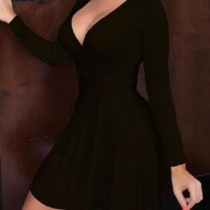 Dress Sexy A-line Draped Pure Color Femme Spring Mini Short