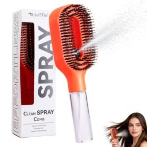 2in1 Sprayer Comb Detangling Scalp Massage Hairbrush With Spray Bottle Essential Oil Water Mist Spray Brush Anti-static Summer