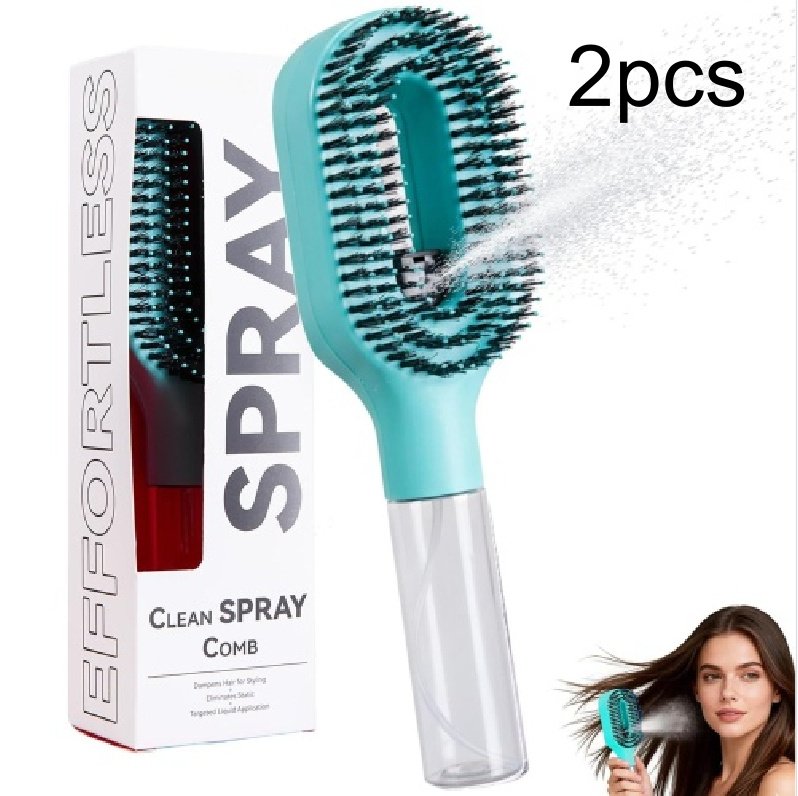 2in1 Sprayer Comb Detangling Scalp Massage Hairbrush With Spray Bottle Essential Oil Water Mist Spray Brush Anti-static Summer - Image 2