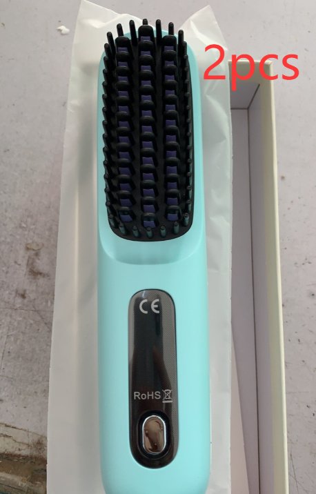 2 In 1 Straight Hair Comb Wireless Hair Straightener Brush Hair Fast Heating Portable Hot Curler USB Charging - Image 5