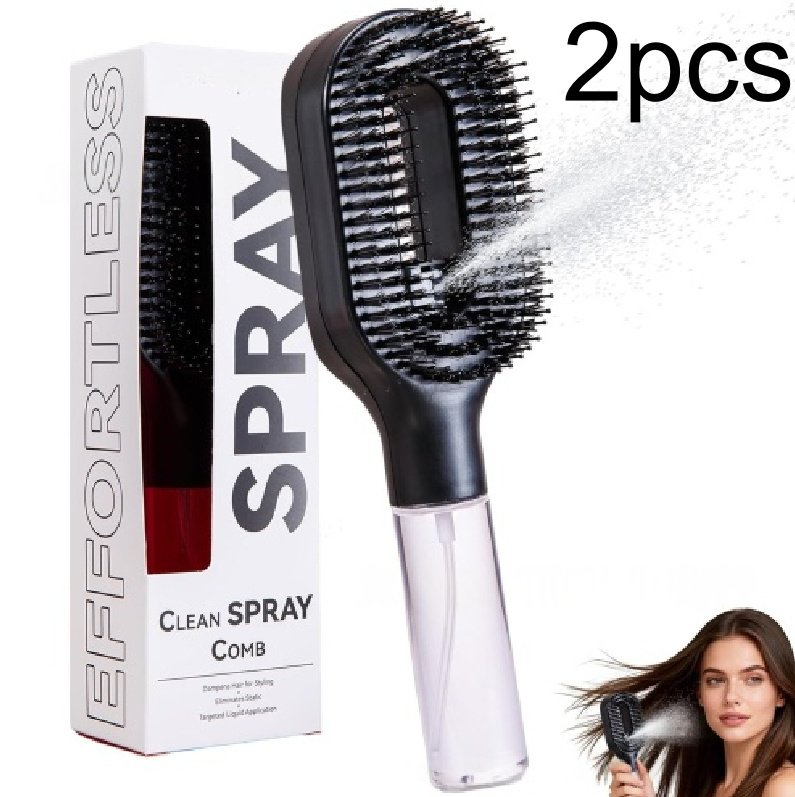 2in1 Sprayer Comb Detangling Scalp Massage Hairbrush With Spray Bottle Essential Oil Water Mist Spray Brush Anti-static Summer - Image 9