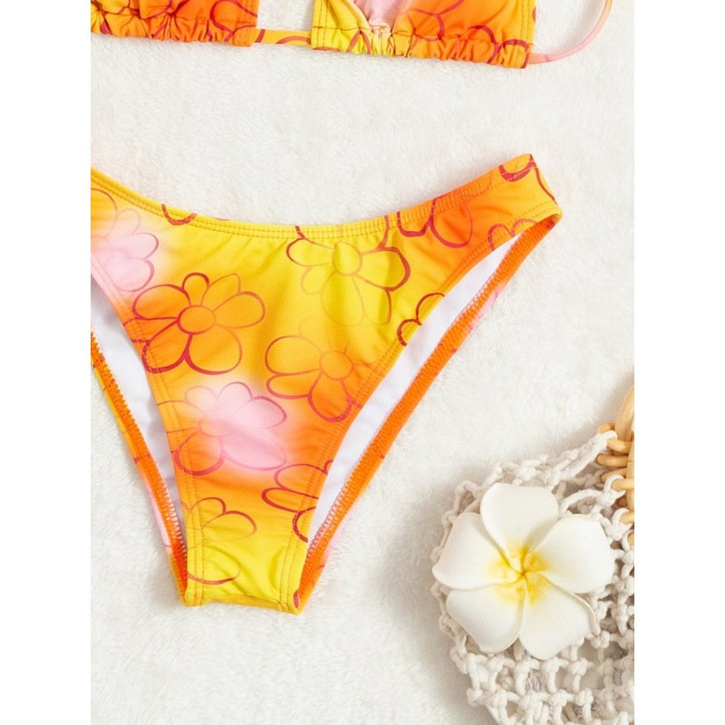 Sexy String Bikini Swimsuit For Women In Stock Floral Swimsuit - Image 4