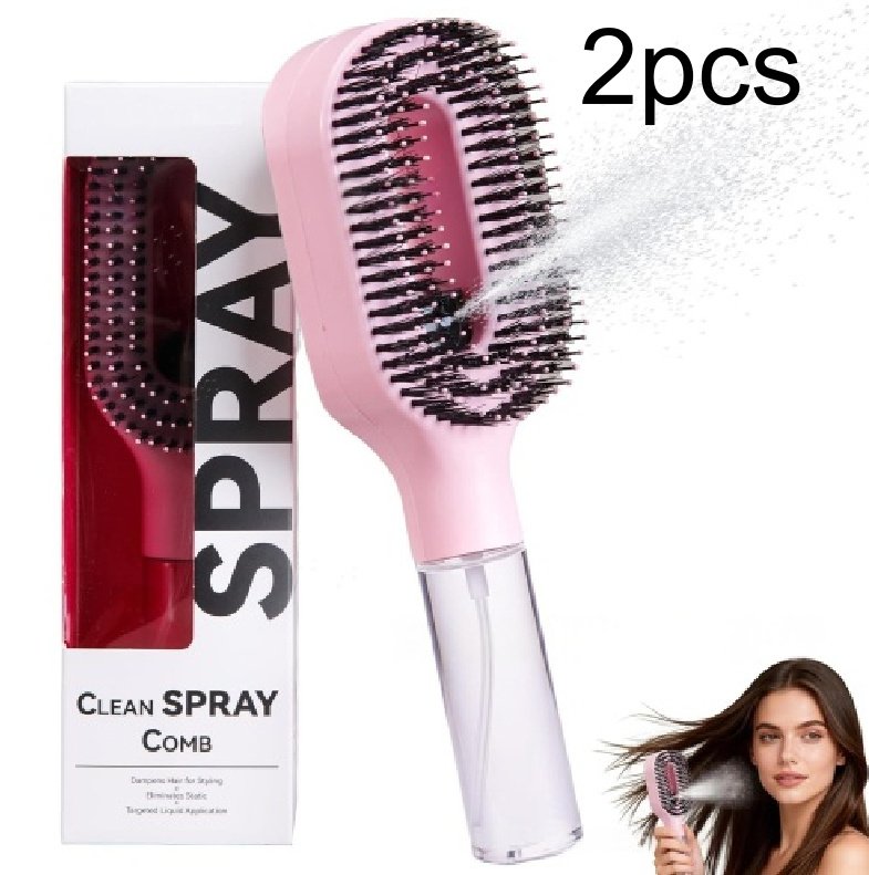 2in1 Sprayer Comb Detangling Scalp Massage Hairbrush With Spray Bottle Essential Oil Water Mist Spray Brush Anti-static Summer - Image 7