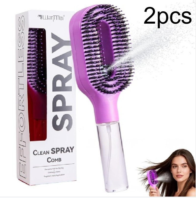 2in1 Sprayer Comb Detangling Scalp Massage Hairbrush With Spray Bottle Essential Oil Water Mist Spray Brush Anti-static Summer - Image 6